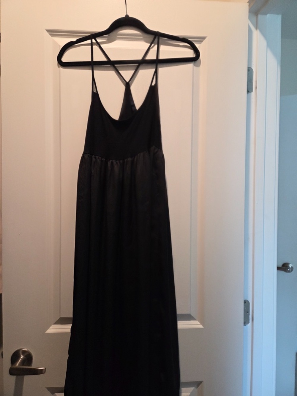 GAP Black Mini Slip Dress with Strappy Back